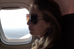 Indigo by plane window